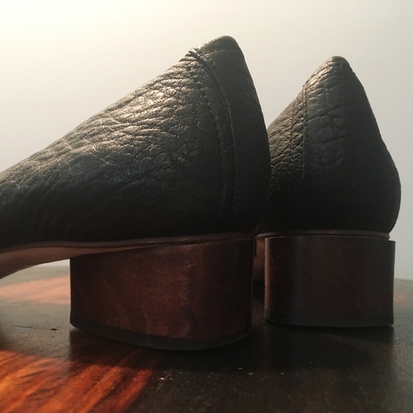 Zero+Maria Cornejo leather shearling heel